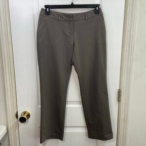 Apt. 9 women's gray Torie cotton stretch flat front straight dress pants office